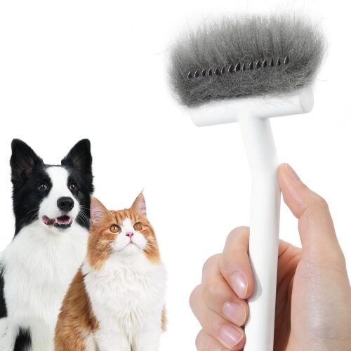 Undercoat rake and deshedding brush suitable for dogs, cats, kittens, rabbits, and horses with long or short hair.