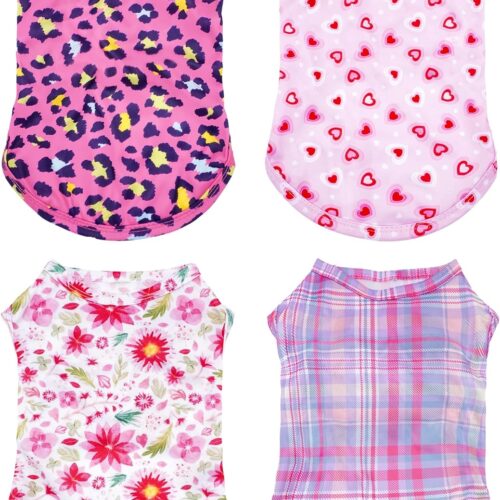 Paw Bone Print Sleeveless Dog Tees